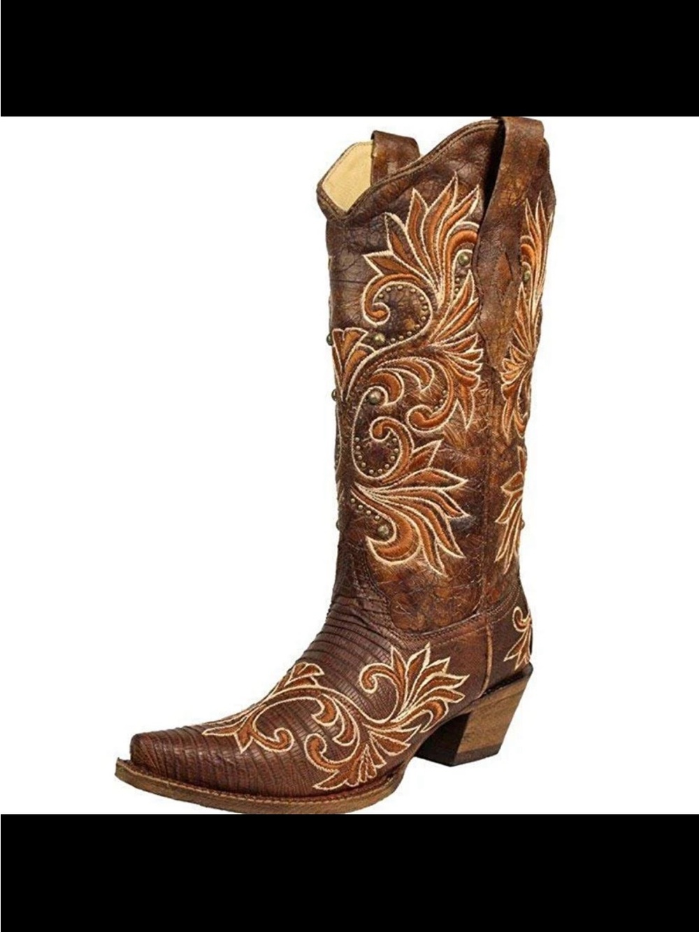 Corral snip toe Women’s Brown Embroidered Western Cowboy Boots